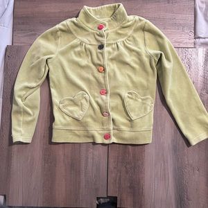 Gymboree girls jacket with colored heart buttons. Size 7/8.